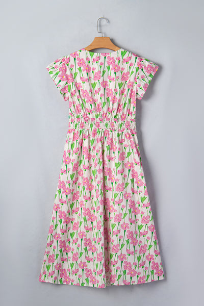 Blushing Meadow Midi Dress