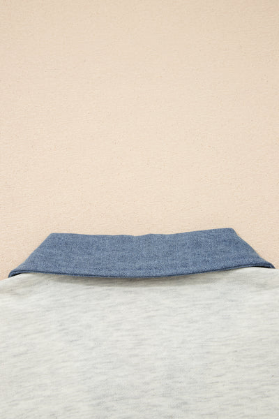 Coastal Stroll Denim Polo Dress