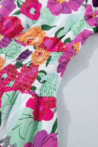 Marigold Muse Floral Zip Midi Dress