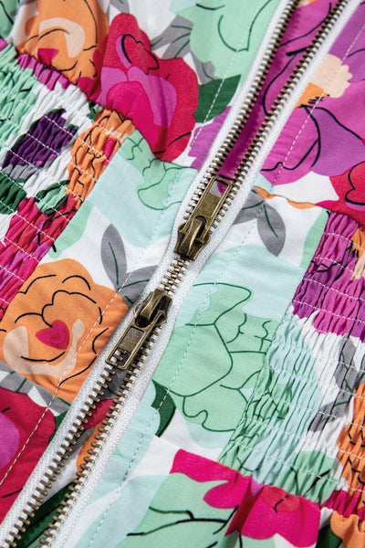 Marigold Muse Floral Zip Midi Dress