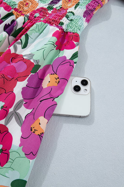 Marigold Muse Floral Zip Midi Dress