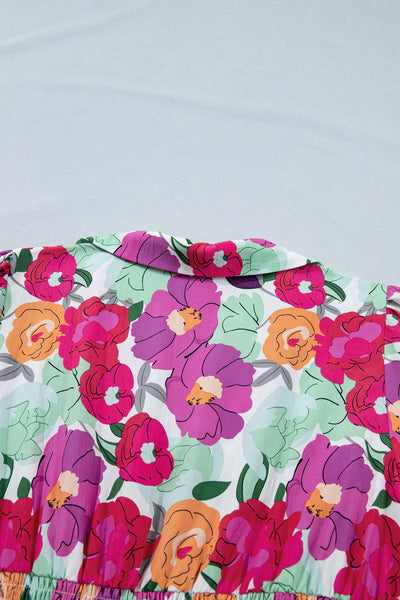 Marigold Muse Floral Zip Midi Dress