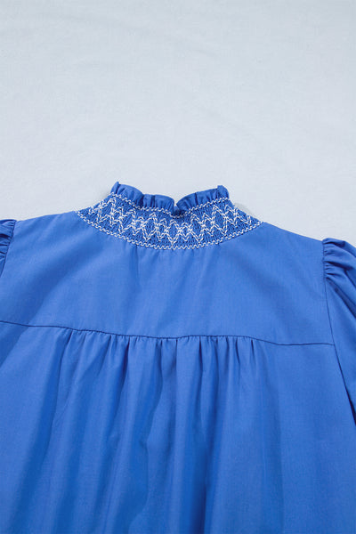 Coastal Charm Smocked Mini Dress