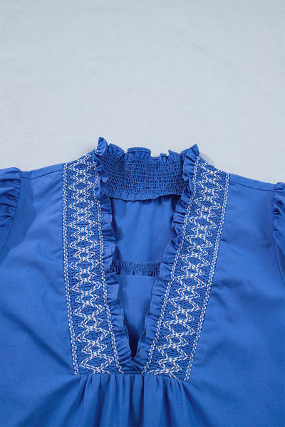 Coastal Charm Smocked Mini Dress