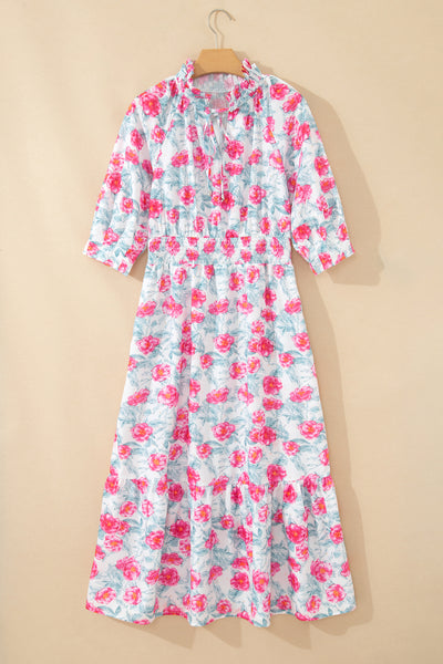 Rosalie Bloom Smocked Midi Dress