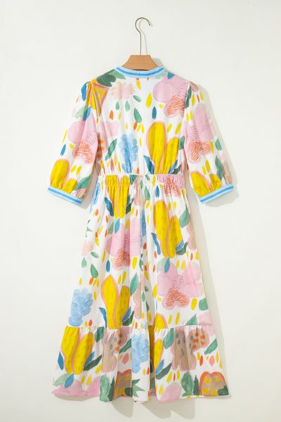 Sunlit Garden Breeze Midi Dress