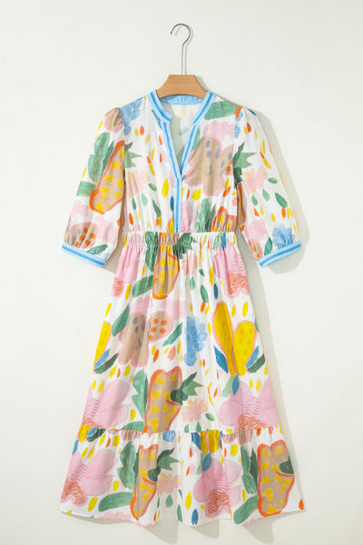 Sunlit Garden Breeze Midi Dress