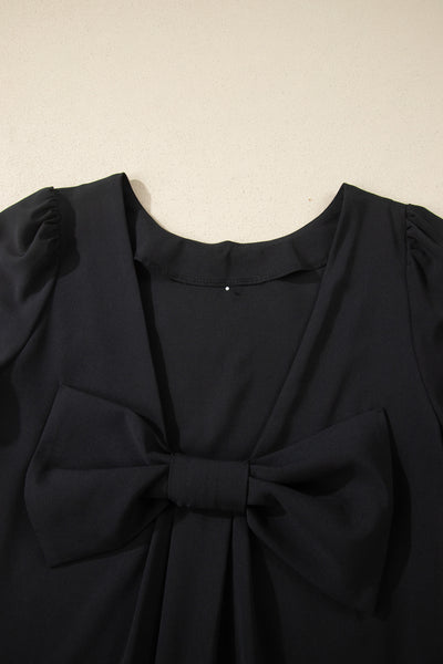 Midnight Bow Affair Mini Dress
