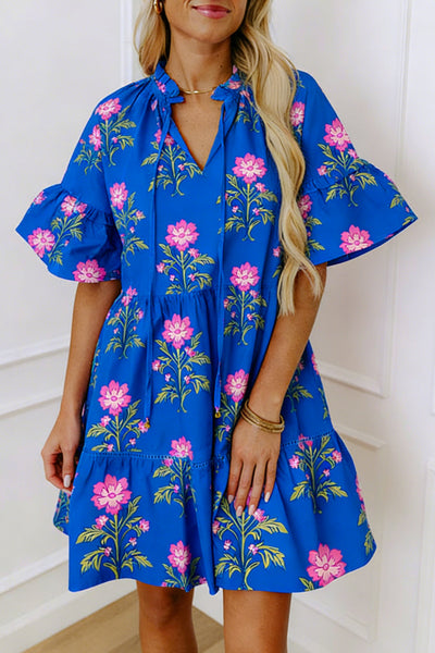 Midnight Bloom Swing Dress