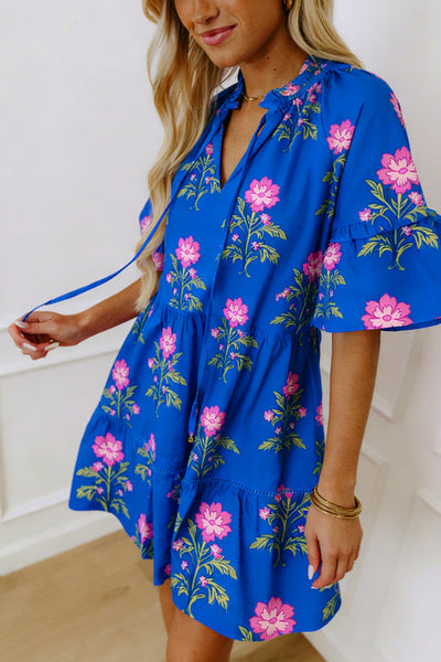 Midnight Bloom Swing Dress