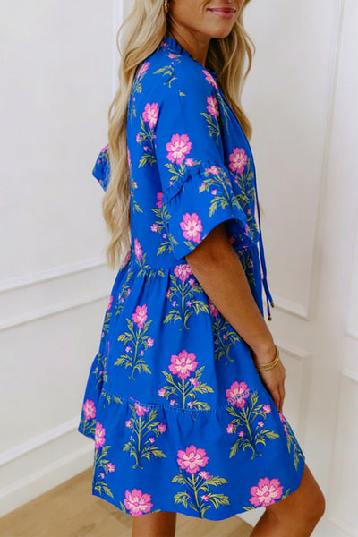 Midnight Bloom Swing Dress
