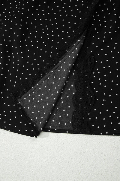 Midnight Charm Lace Wrap Dress
