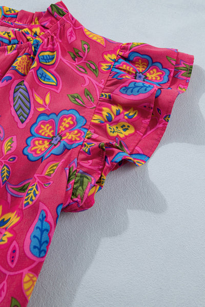 Fiesta Bloom Ruffle Midi Dress
