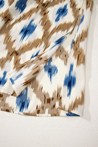 Santorini Skies Ikat Midi Dress
