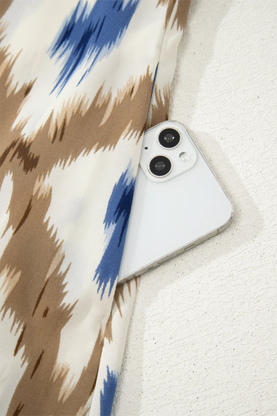 Santorini Skies Ikat Midi Dress