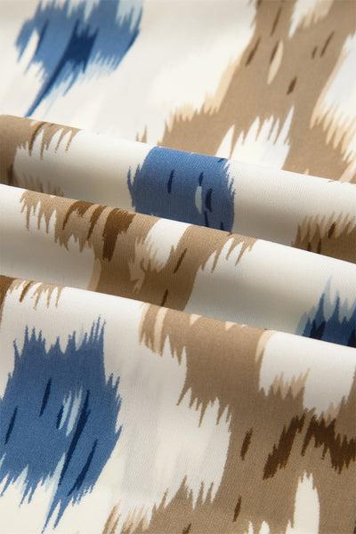Santorini Skies Ikat Midi Dress