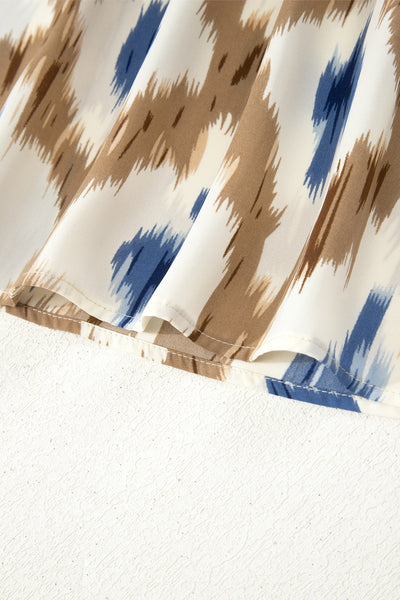 Santorini Skies Ikat Midi Dress