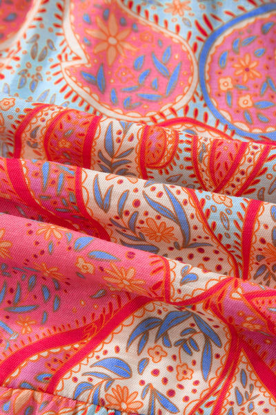 Santorini Sunset Paisley Maxi Dress