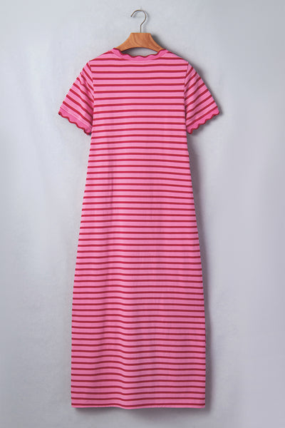 Sweet Stripe Stroll Maxi Dress