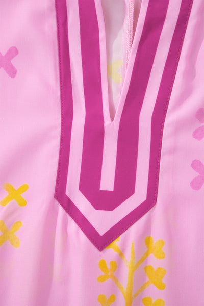 Pink Petals Promenade Midi Dress