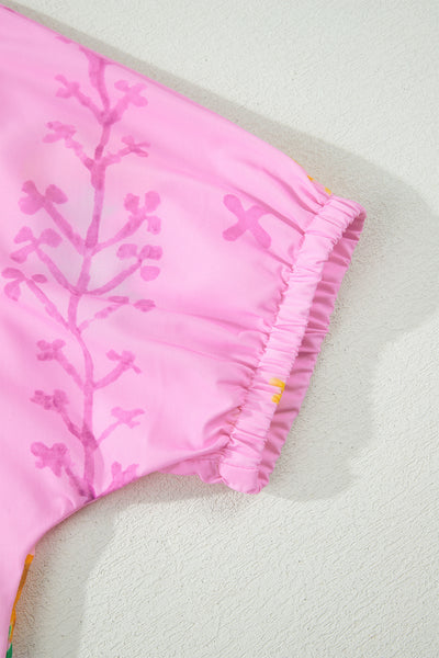 Pink Petals Promenade Midi Dress