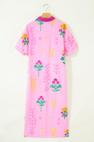 Pink Petals Promenade Midi Dress