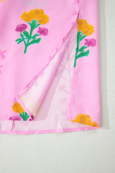 Pink Petals Promenade Midi Dress