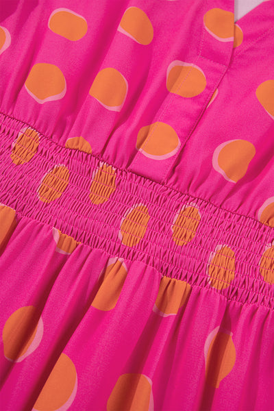 Pink Lemonade Polka Dot Midi Dress