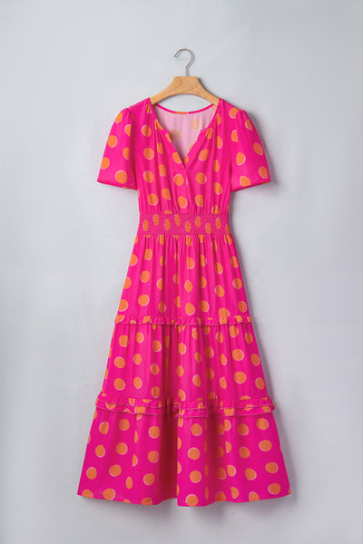 Pink Lemonade Polka Dot Midi Dress