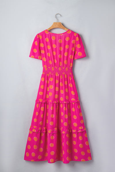 Pink Lemonade Polka Dot Midi Dress