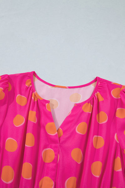 Pink Lemonade Polka Dot Midi Dress