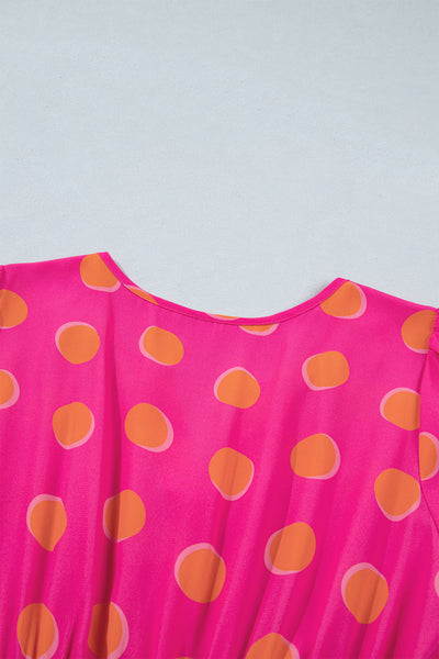 Pink Lemonade Polka Dot Midi Dress