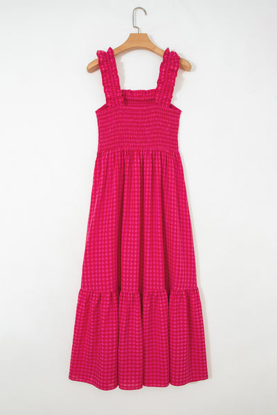 Pink Lemonade Picnic Gingham Maxi Dress