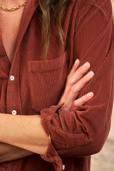 Autumn Hearth Corduroy Shirt Dress