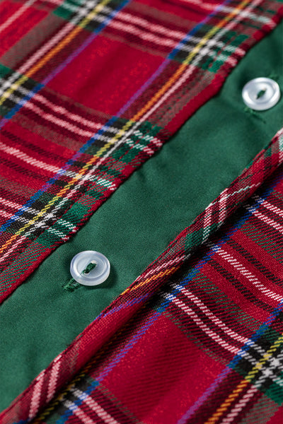 Holly Manor Plaid Ruffle Shirt Dress