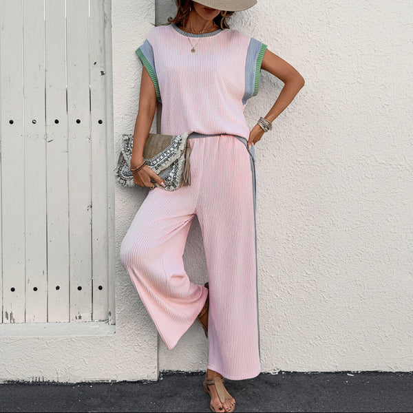 Pastel Ribbed Lounge Set