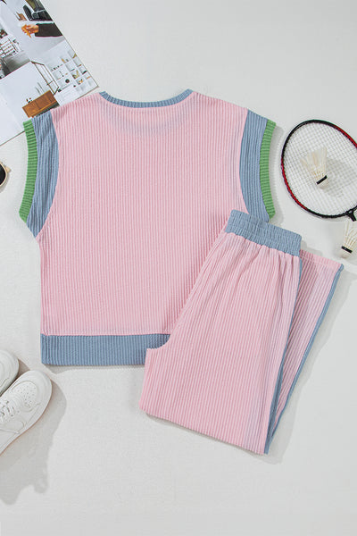 Pastel Ribbed Lounge Set