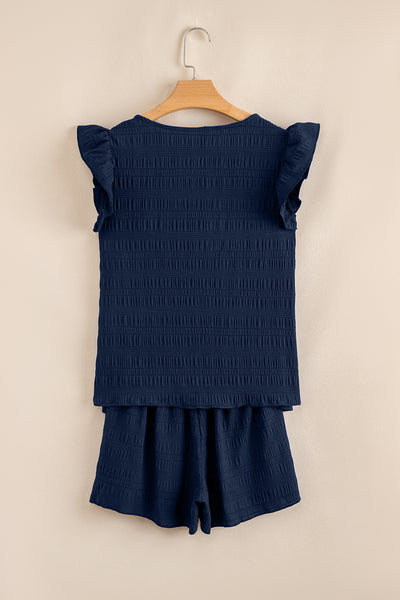 Midnight Breezy Ruffle Set