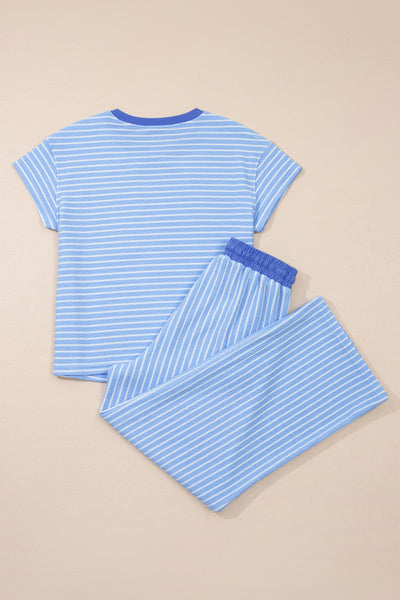 Bluebell Breeze Stripe Lounge Set