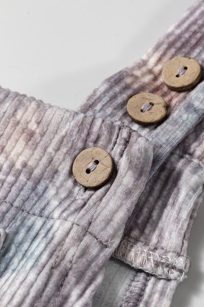 Willow Mist Textured Floral Overalls
