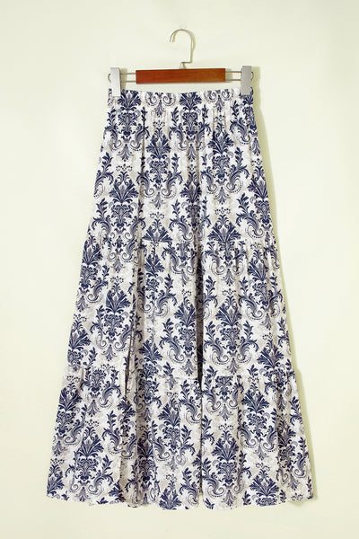 Santorini Stroll Printed Maxi Skirt