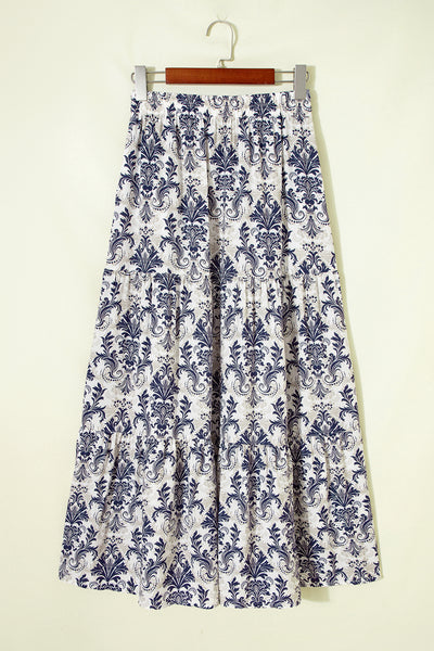 Santorini Stroll Printed Maxi Skirt