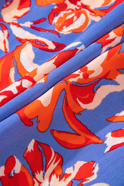 Sunset Bloom Tiered Maxi Skirt