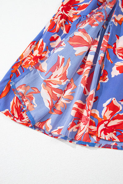 Sunset Bloom Tiered Maxi Skirt