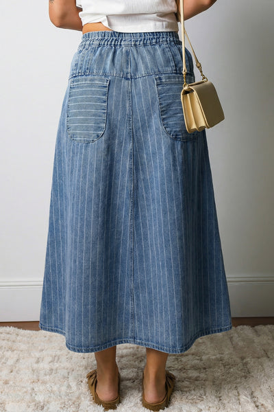 Bluebell Breeze Denim Midi Skirt