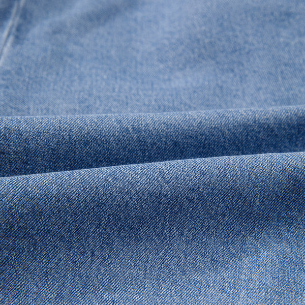 Denim Bow Peplum Top