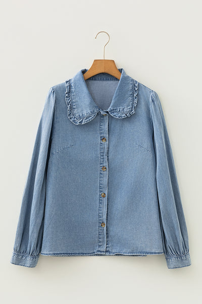 Ruffled Denim Darling Shirt