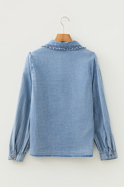 Ruffled Denim Darling Shirt