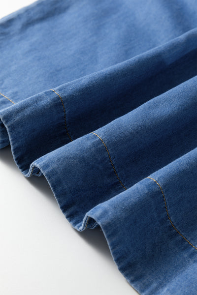 Denim Darling Peasant Top