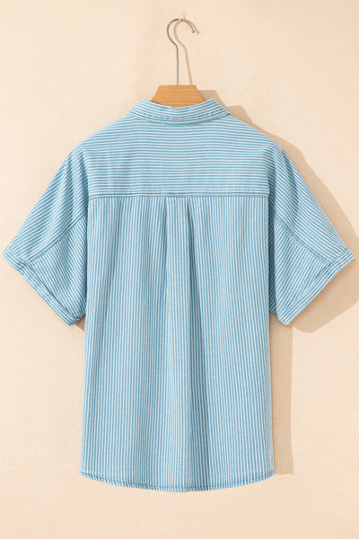 Coastal Stripe Button-Down Shirt